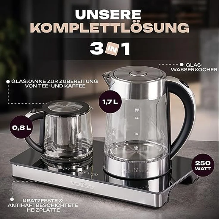 Profi Cook PC-TKS 1056 Wasserkocher Teestation Kaffeestation – Bild 2