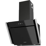 Oranier Kopffrei-Wandhaube 60 cm MEBA60S1 - schwarze Abluft Dunstabzugshaube mit 4 Leistungsstufen - Kopffreihaube LED Anzeige in weiß - Touch-Control