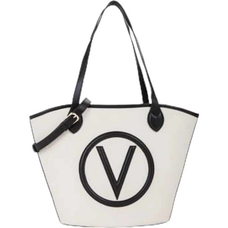 Valentino Covent Shopper Tasche, 28.5 cm x 12 cm x 26.5 cm, 100% Canvas, schwarz