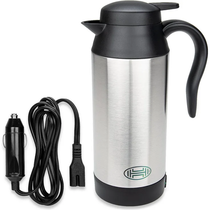 HEYNER ThermoVar PRO Premium Wasserkocher 750 ml 24V, 240W - Elektrischer Reise-Wasserkocher mit Warmhaltefunktion