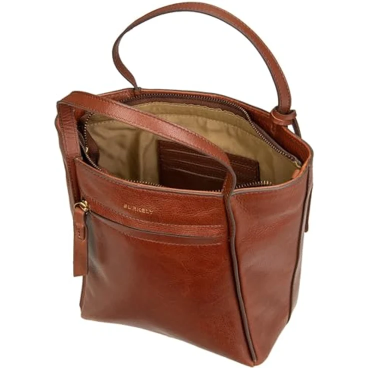 Burkely Umhängetasche, Klassische Schultertasche mit verstellbarem Schulterriemen, Braun – Bild 6