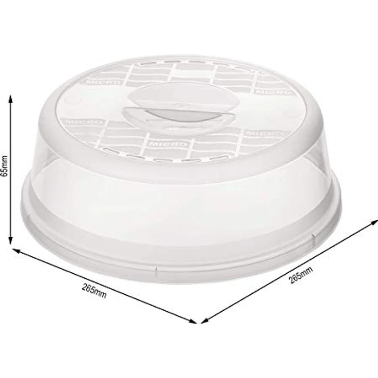 Rotho Basic Mikrowellenabdeckhaube, Kunststoff (BPA-frei), transparent, (26,5 x 26,5 x 6,5 cm) – Bild 5