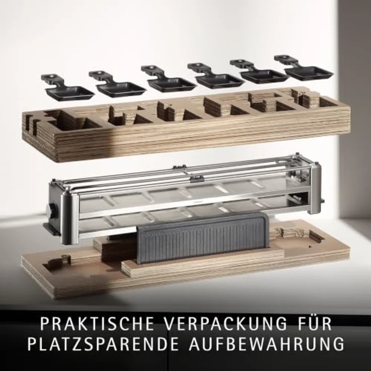 WMF Lono Long Raclette, Long-Form Grillgerät mit 2 getrennten Platten und keramischer Antihaftbeschichtung – Bild 7