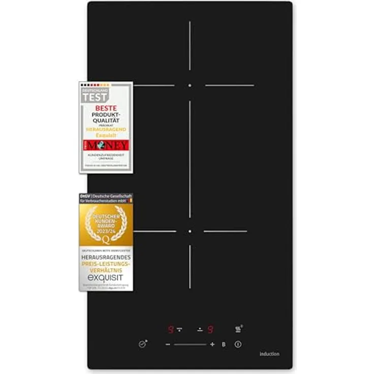 Exquisit Kochfeld EKI300-B-380 | Induktion | Touch | Timer | 3500 W | Überhitzungsschutz | 2 Kochzonen | Abschaltautomatik - Preisvergleich
