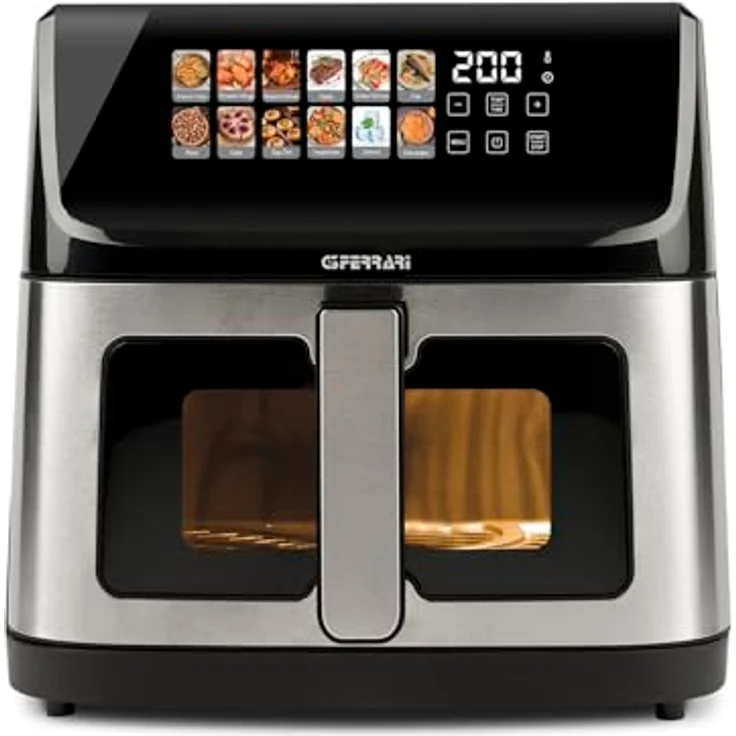G3 Ferrari G10222 Luftfritteuse "Friggisano 10 e Lode", 2300 W, 10 Liter, doppelter Widerstand, digitales Farbdisplay, 12 Programme, inklusive Rezeptbuch – Bild 1