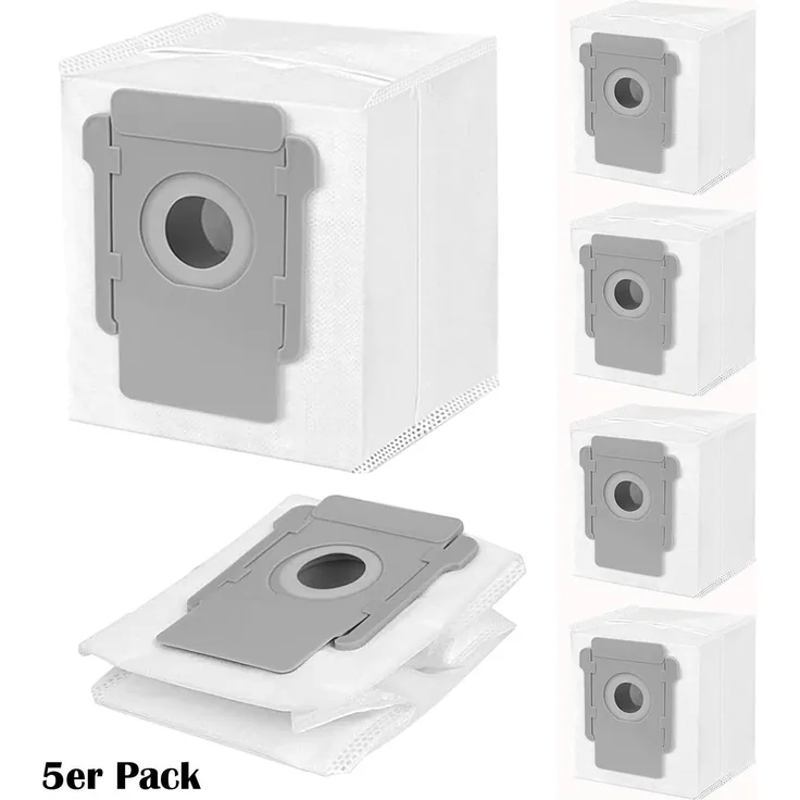 Verco Ersatz Staubbeutel für iRobot Roomba i3/i7/j7/S9/E5/E6/E7, 5er Pack hochwertige Beutel für Absaugstation
