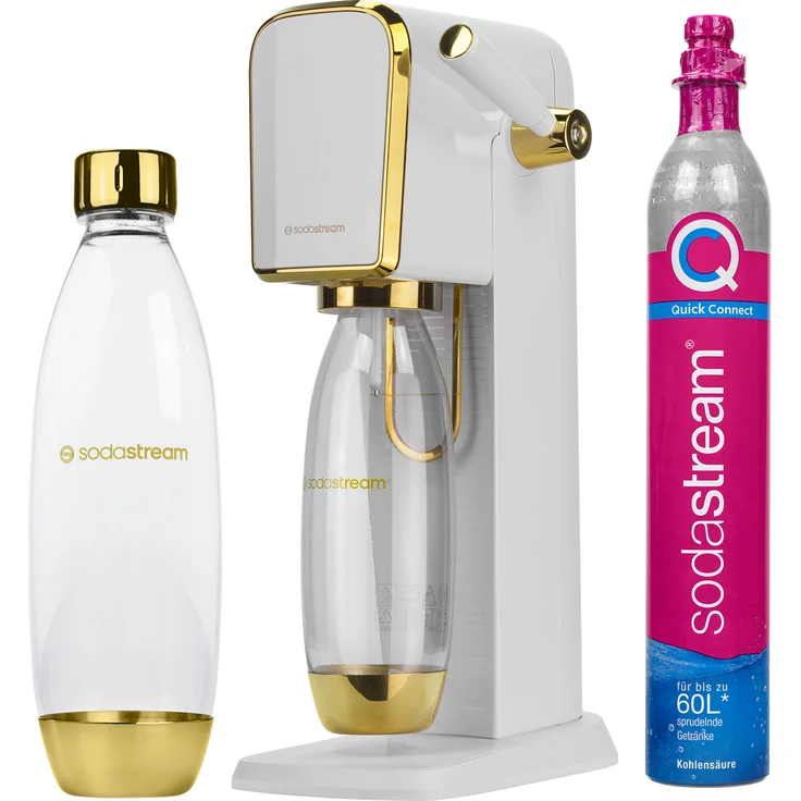 SodaStream ART, Wassersprudler mit Quick Connect System, Gold/Weiß, Kunststoff, 185 mm, 298 mm, 440 mm, 3,5 kg