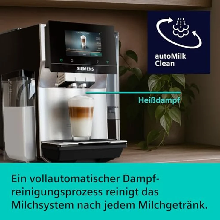 SIEMENS Kaffeevollautomat TQ727D03, farbiges Full-Touch-Display, Doppeltassenfunktion, sehr leise, schwarz – Bild 7