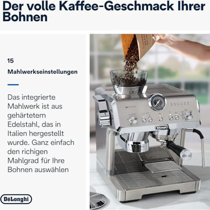De'Longhi® Pinguino Siebträgermaschine DeLonghi EC9555.M La Specialista Opera Siebträger, Barista Feeling für Zuhause, Dynamic Preinfusion Technology – Bild 4