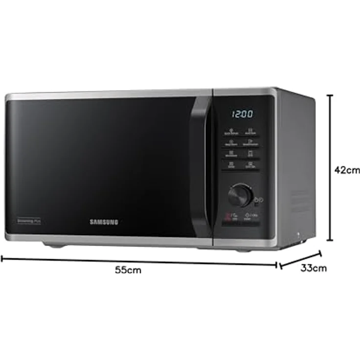 Samsung Grill-Mikrowelle MG23K3515AK, Mikrowelle in Schwarz mit langlebigem Keramik-Innenraum und antibakterieller Beschichtung – Bild 2