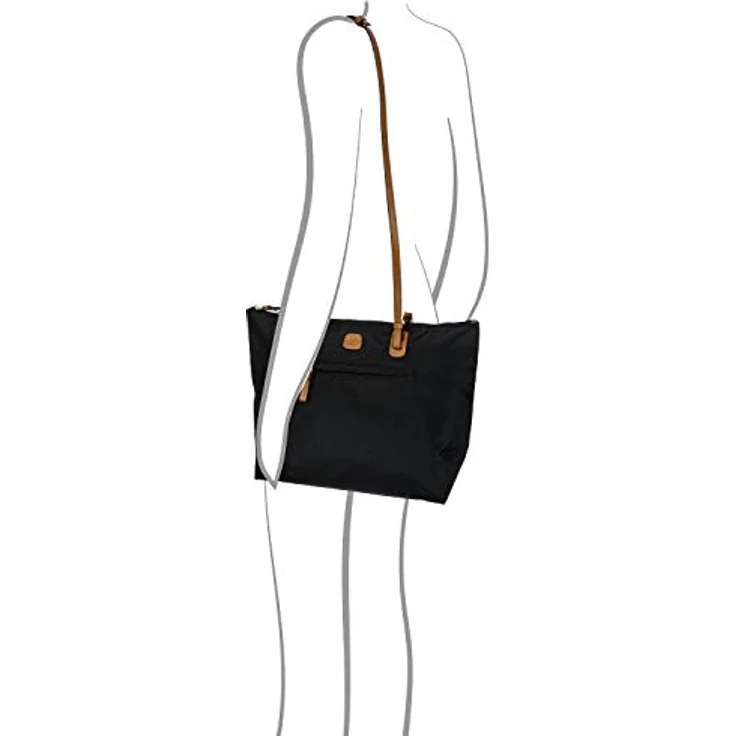 Bric's X-Bag Schultertasche, 34 cm, schwarz, 100% Nylon, leicht und strapazierfähig – Bild 7