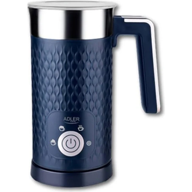 ADLER - Elektrischer Milchaufschäumer und Milchheizer - 2in1-4 Funktionen: Cappuccino, Latte, Erwärmen, kalter Schaum - Set mit kabelloser Tasse - drehbarer 360°-Sockel - 300ml Milch - 150ml Schaum – Bild 1