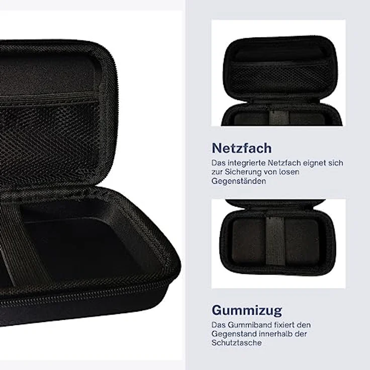 Schutztasche Hardcase für Haarschneidemaschine Friseurbedarf Außenabmessungen 180 x 150 x 60 mm Innenabmessungen 175 x 145 x 58 mm Stoßschutz Schwarz (XL) – Bild 5