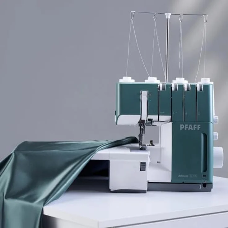 PFAFF Overlock-Nähmaschine admire 3000, 4 Fäden & 16 Stiche, LED-Ausleuchtung, gleichmäßiger Differentialtransport, bis zu 1500 Stiche/Minute – Bild 2