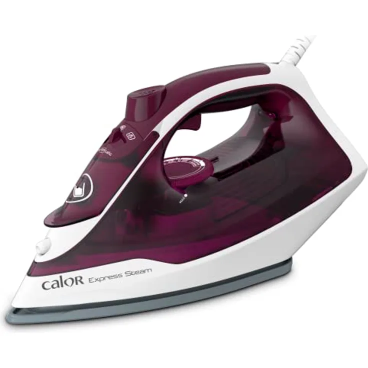 Calor Express Dampfbügeleisen, 2400 W, kontinuierliche Dampfleistung von 35 g/min, Dampfleistung von 160 g/min, Dampfstoß aus Keramik, Vertikales Glätten, einfaches Befüllen, FV2835C0