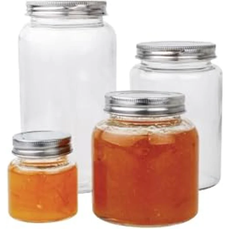 VOGUE CP083 Einmachglas mit Edelstahldeckel, 550 ml, luftdichter Schraubverschluss, spülmaschinenfest – Bild 2