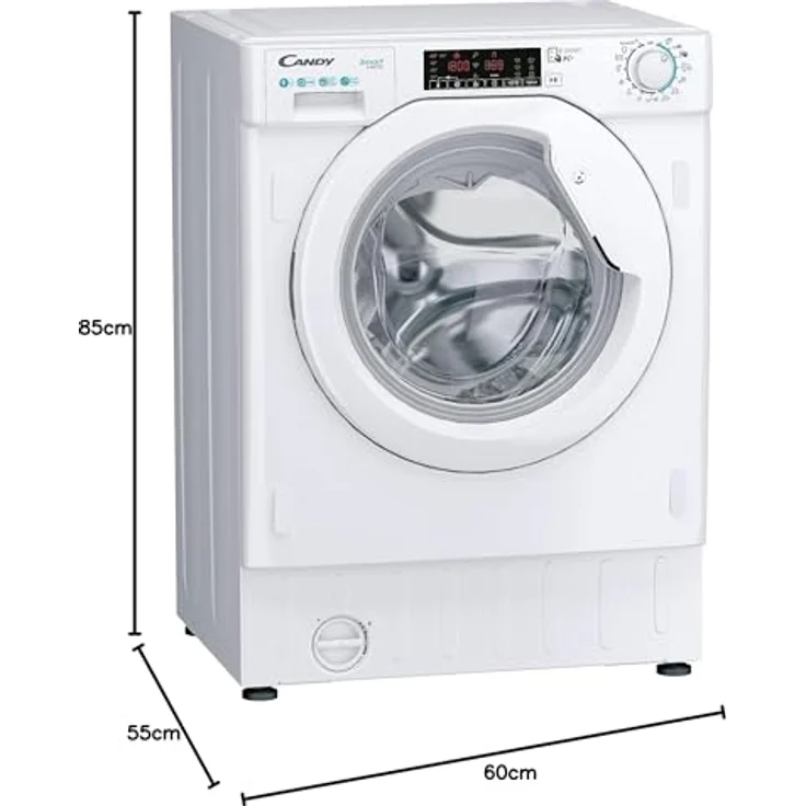 Candy CBWO 49TWME-S, Frontlader-Waschmaschine, A, Fassungsvermögen 9 kg, Einbaugerät, Breite 60 cm, Startzeitverzögerung, 16 Programme – Bild 8