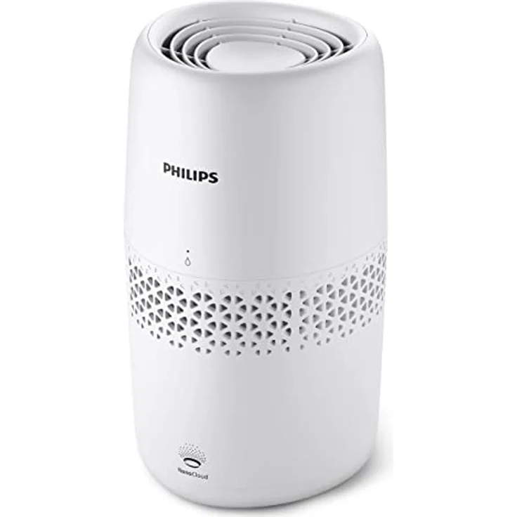 Philips Domestic Appliances Luftbefeuchtung 2000er Serie - NanoCloud-Technologie, Befeuchtet Räume bis zu 31m2, 2L Wassertank, 99% weniger Bakterien, Weiß, (HU2510/10) – Bild 1