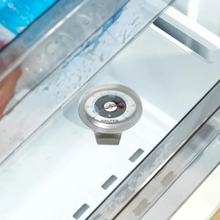 Salter analoges Thermometer für Kühl- und Gefrierschrank - Kühlthermometer Gefrierthermometer Temperaturbereich -30 bis 30°C, Edelstahl Gehäuse, Bimetall Sensor für exakte Ergebnisse – Bild 6