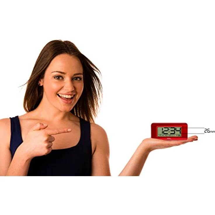 Technoline Funkwecker WT 197, 12/24 h Zeitanzeige, Datumsanzeige, Innentemperaturanzeige, Schlummerfunktion, weiß – Bild 5
