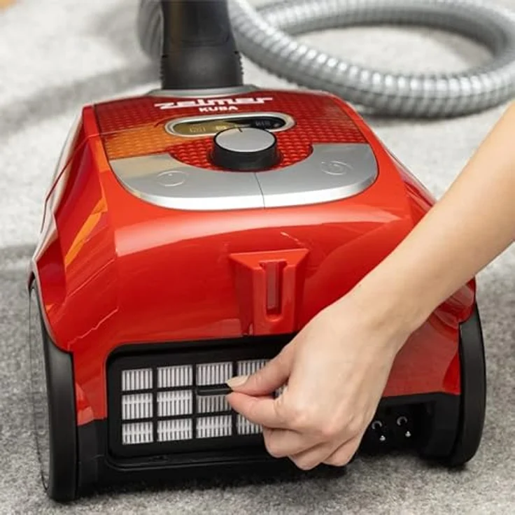 Zelmer ZVC335, Staubsauger mit Beutelv, Rot, HEPA12-Filter, Teleskoprohr, 650-W-Motor – Bild 4