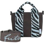 Fritzi aus Preußen Bini Schultertasche, Damenhandtasche aus robustem Polyurethan, 20 cm, Braun, mit abnehmbarem und längenverstellbarem Umhängeriemen