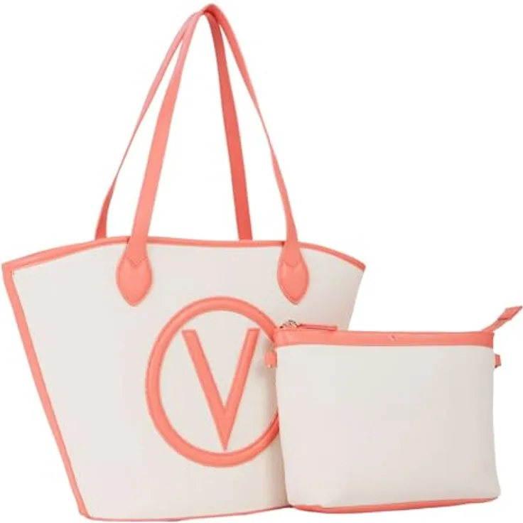 Valentino Covent Shopper Tasche, 28.5 cm, orange, 100% Canvas