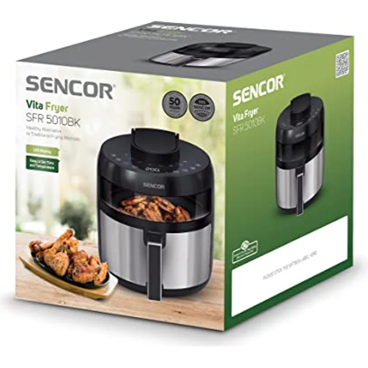 Sencor SFR 5010BK Heißluftfritteuse, kompakt und leicht zu reinigen, schwarz – Bild 6