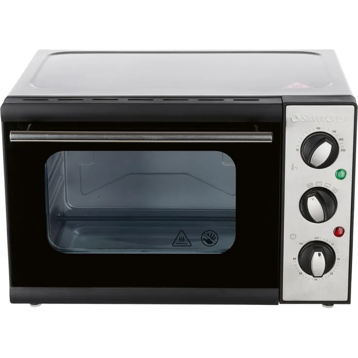 Silvercrest Grill- und Backautomat Kompaktofen SGB 1200 B5, 1300 Watt, 14 Liter, inkl. Grillrost, Backblech und Zeitschaltuhr