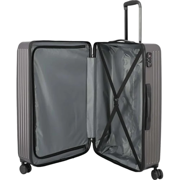 Paklite Sienna 4 Rollen Kofferset 3-teilig, (100 l, XL), robustes ABS, Zahlenschlösser, TSA Schloss – Bild 6