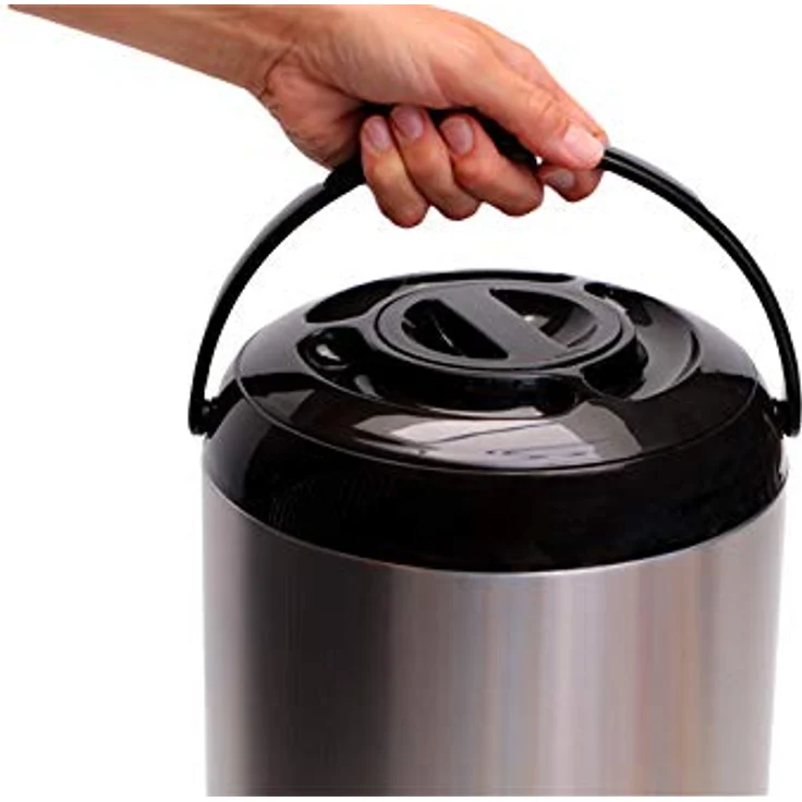 APS Iso-Dispenser ? Hochwertiger Isolierbehälter für heiße und kalte Getränke aus rostfreiem Edelstahl ? 24cm x 42cm mit 9,5 Liter Fassungsvermögen – Bild 5