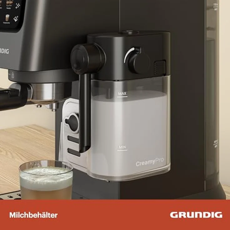 Grundig Siebträgermaschine KSM 5330, Siebträger-Espressomaschine mit Memory-Funktion, Milchschaumdüse und 1,1 Liter Wassertank – Bild 2