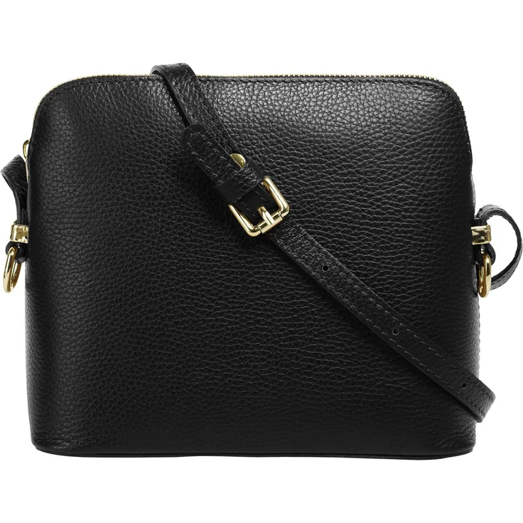 Cluty Umhängetasche, echt Leder, Made in Italy, goldene Details, quadratische Form – Bild 1