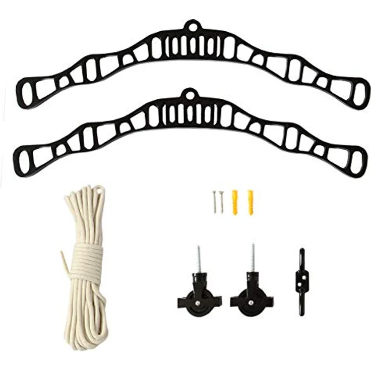 Deckentrockner aus Holz, Schwarz, 1,8 m – Bild 10