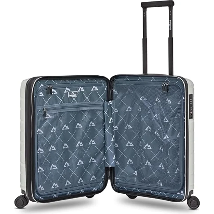Bergpfeil Kleiner Hartschalen Kabinen-Koffer | Cabin-Trolley 40 x 22 x 55 cm aus Polypropylen | Leichte Unisex Reisetasche nur 2,8 kg | Doppelrollen & TSA-Schloss (Travel) – Bild 5