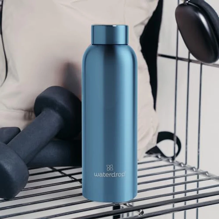 waterdrop® Steel Bottle 600ml isolierte Trinkflasche auslaufsicher | Thermosflasche 24h kalt, 12h heiß | doppelwandige Edelstahl Wasserflasche | bruchsicher | Kohlensäure geeignet – Bild 5