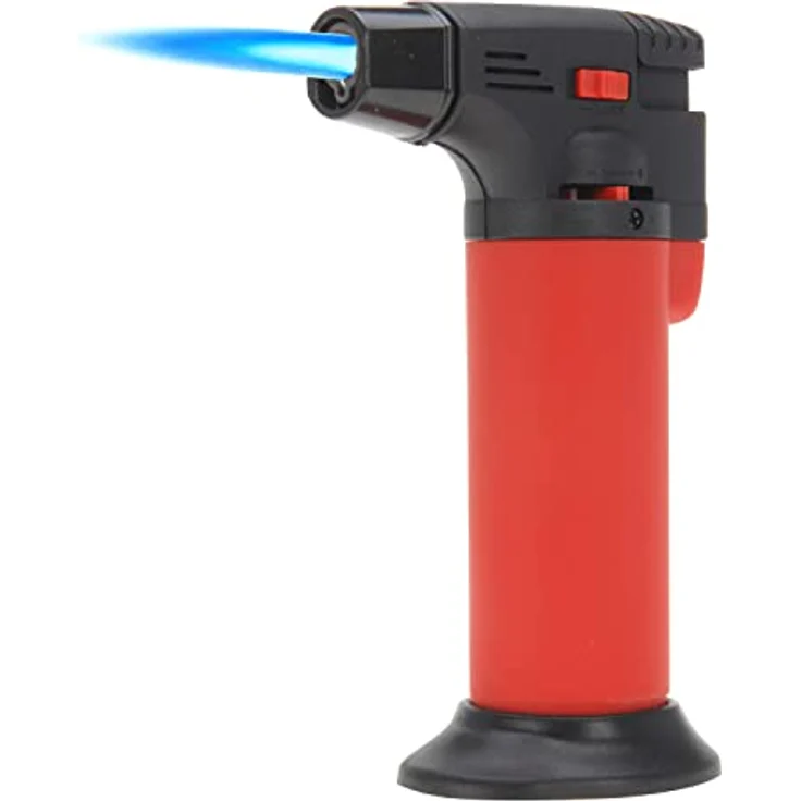 ToCi Gasfeuerzeug Küchenbrenner Flambierer Anzünder Gasbrenner 11cm, nachfüllbarer Crème Brûlée Brenner Flambierbrenner mit Sicherheitsschloss für die Küche, Bunsenbrenner Jet Feuerzeug - Multifunktionales Sturmfeuerzeug in Farbe je nach Verfügbarkeit – Bild 1
