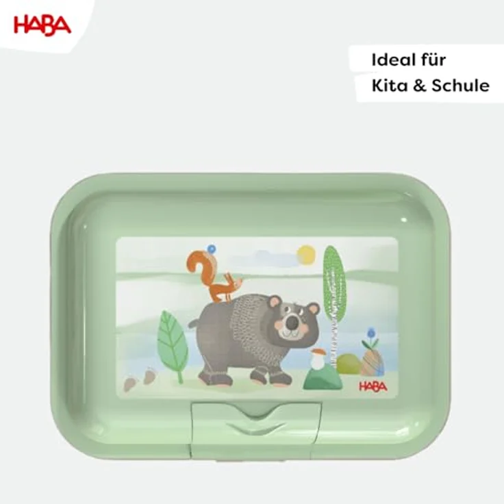 Haba Brotdose Wald, BPA-frei, spülmaschinengeeignet, 13 × 18 × 6,5 cm, kinderfreundliches Design – Bild 3