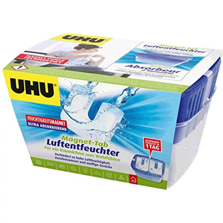 UHU Luftentfeuchter, Bekämpft Feuchtigkeit und Schimmel in Wohnräumen, 450 g – Bild 4