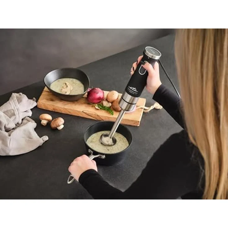 ETA Massimo I, Leistungsstarker Stabmixer mit 1200 W, Edelstahl, 4-Klingen-Messer, inkl. Zubehörset – Bild 2