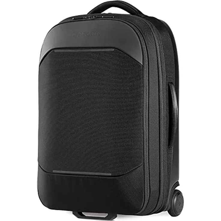 Gomatic Navigator Carry-On 37-44 L Black | Reise-Trolley | Rollkoffer mit Zwillingsrollen | Handgep?ckskoffer | Hartschalen-Koffer | Reisekoffer | Bord-Gep?ck