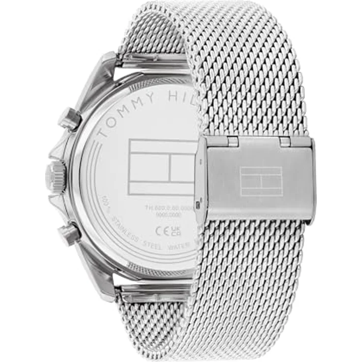 Tommy Hilfiger Multifunktionsuhr BAKER, Quarzuhr, Herrenuhr, Edelstahlarmband, analog, Tag, grau – Bild 4