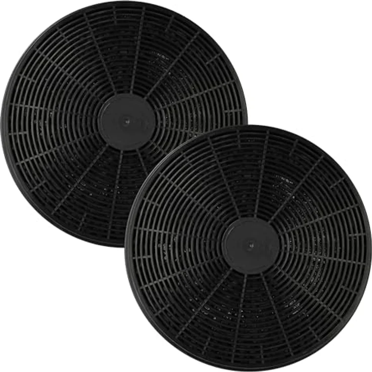 vhbw 2x Aktivkohlefilter kompatibel mit PKM 9040/60N, 6090U, 9040/60B, 4061, 4062, 4060, 6002, 6090, 6004U Dunstabzugshaube - 17,5 cm, schwarz – Bild 1