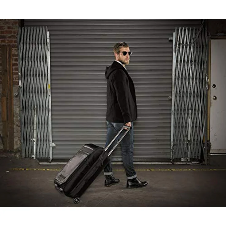 Timbuk2 Co-Pilot Koffer, 45 l Handgepäck, Schwarz, mit gepolstertem Laptopfach und innovativem Teleskopgriff – Bild 3