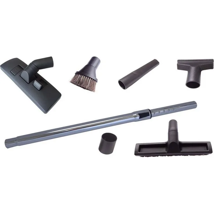 Hossi's Wholesale 7-teiliges Staubsaugerdüsen Set mit verstellbarem Rohr für Miele S8360 Ecoline - Universelles Staubsaugerzubehör für Boden- und Polsterreinigung