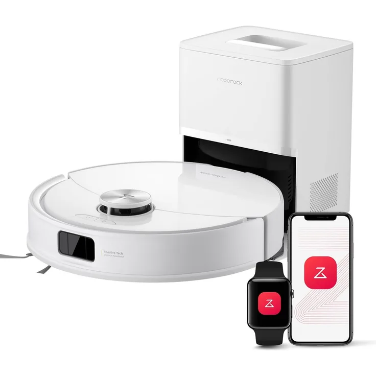 Roborock Saugroboter Q10 S5+, 10.000 Pa HyperForce Saugkraft, Wischfunktion, Auto Lifting Mopping, Dual Anti-Tangle System, mit selbstentleerender Station