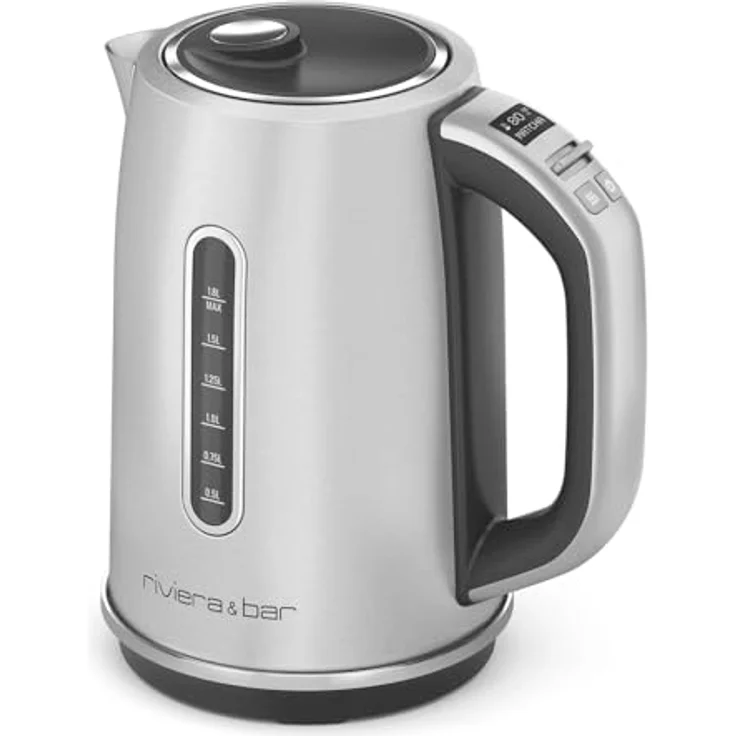 Riviera & Bar Wasserkocher Expert BBT660 ELEA, Edelstahl, einstellbare Temperatur 50-100 °C, 13 Temperaturwahlen, 1,8 l, 360° drehbarer Sockel, Überhitzungsschutz – Bild 2