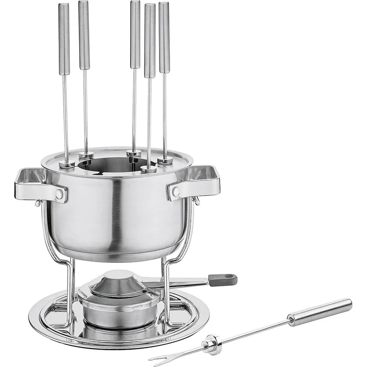 Spring Bourguignonnegabel, Fondue Set, Silber