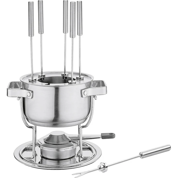 Spring Bourguignonnegabel, Fondue Set, Silber – Bild 1