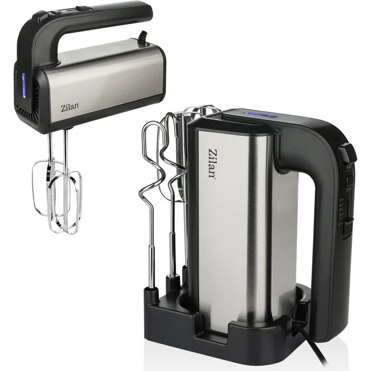 Zilan Handmixer ZLN-2938, 500 W mit Überhitzungsschutz und 5 Geschwindigkeitsstufen, kompakt und leicht